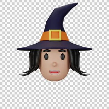 3d avatar witch Stock Illustration