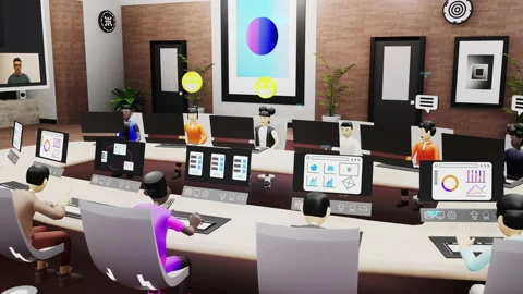 3D avatars work on new mobile app design Stock Footage 231967503