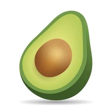 3d avocado icon vector emoji illustration with a fresh green appearance Stock Illustration