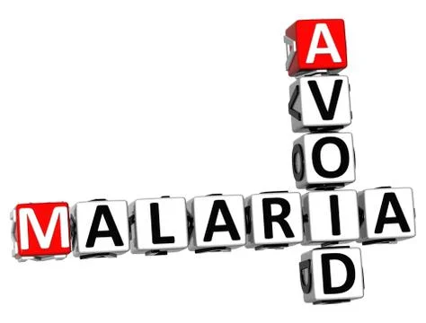3d avoid malaria crossword text Stock Illustration