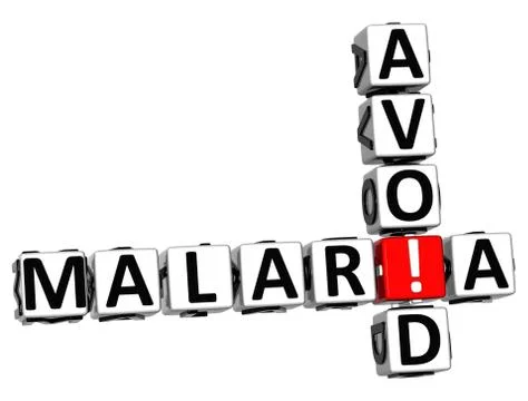 3d avoid malaria crossword text Stock Illustration