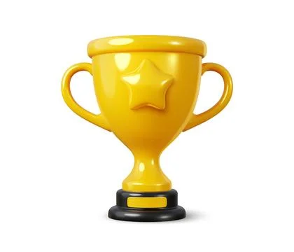 3D award trophy cup, competition winner prize Stock Illustration