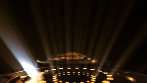 3D Awards Background Gold Platforms Rear Rotation Stock Footage 111046706