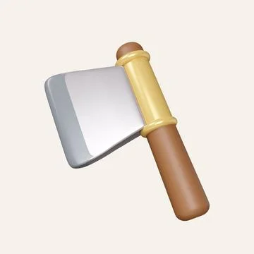 3d axe elements for camping, hiking , summer camp, traveling, trip. icon Stock Illustration