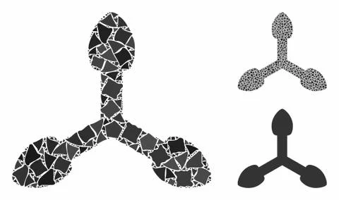 3d axis arrows Composition Icon of Humpy Elements 库存插图