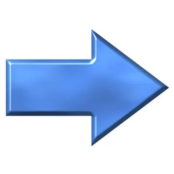 3D Azure Arrow Stock Illustration