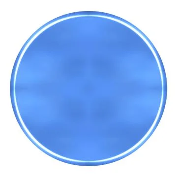 3D Azure Circular Button Stock Illustration