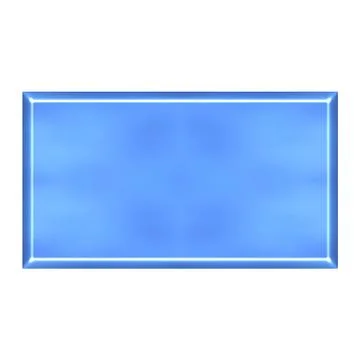3D Azure Square Button Stock Illustration