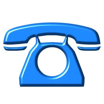 3D Azure Telephone Stock Illustration