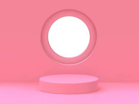 3D Back Drop and Stage Circle Stock Illustration