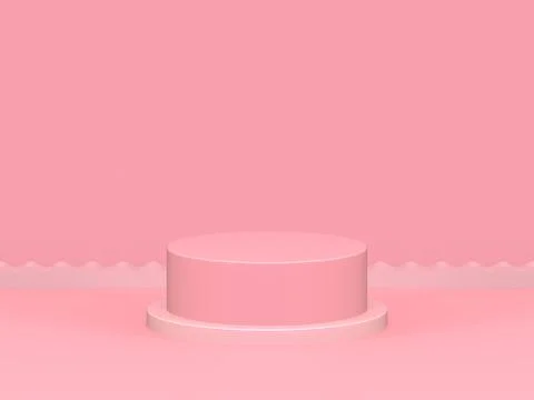 3D Back Drop and Stage Circle Stock Illustration