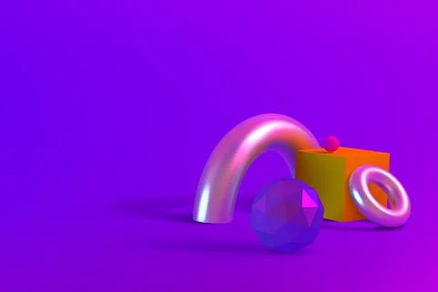 3D background. Abstract background with geometric shapes. Vector illustration Stock Illustration