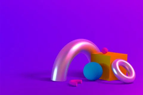 3D background. Abstract background with geometric shapes. Vector illustration Stock Illustration