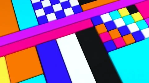 3d background. Abstract wallpaper. Pop art. Bright 3d geometric objects. Stock Illustration