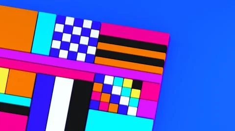 3d background. Abstract wallpaper. Pop art. Bright 3d geometric objects. Stock-Illustration