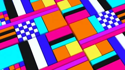 3d background. Abstract wallpaper. Pop art. Bright 3d geometric objects. Stock-Illustration
