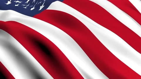 3d background american flag Stock Footage 160794603