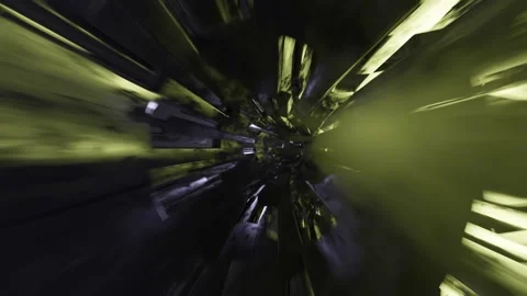 3D background animation loop of an endless downhill backwards tunnel with Stock Footage 220312584