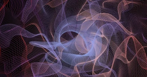 3D background animation of multicolored abstract mesh lines Stock Footage 107810549