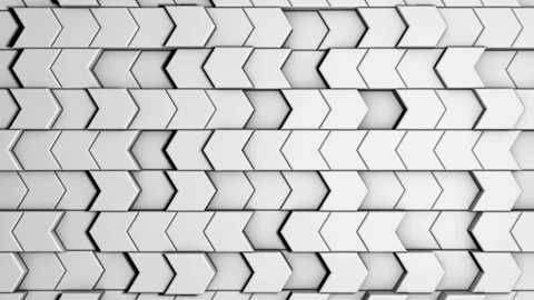 3D background animation of stylish stone arrows wall. Looped Stock Footage 107536965