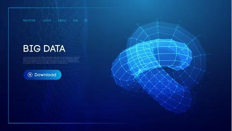 3D Background blockchain technology vector illustration Stock Illustration