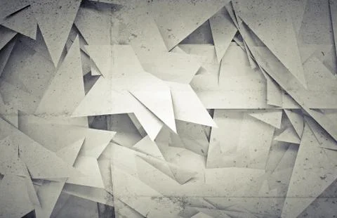 3d background with chaotic triangle polygons Illustrazione stock