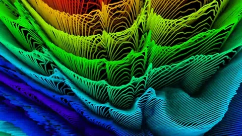 3D background color rainbow lines bright colorful Stock Footage 153421662