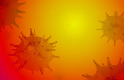 3d background of covid-19 virus. Illustrazione stock