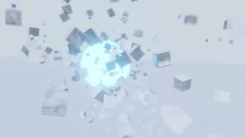 A 3d background with cube shaped particles Stock Footage 240900307