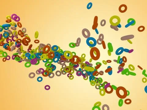 3D background with cubes and capsules Stock Illustration