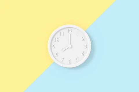 3D background design with clock model. Stock Illustration
