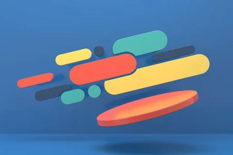 3D background design by geometric shapes. 3D rendering. Illustrazione stock