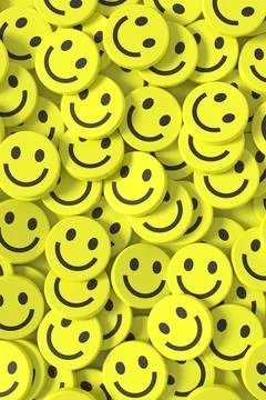 3D background design with happy concepts. 3D rendering. Stock Illustration