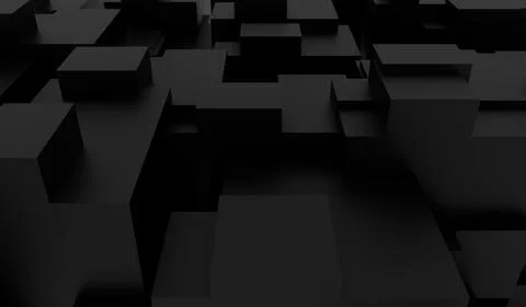 3d background from different sized cubes. 3d rendering Stock Illustration