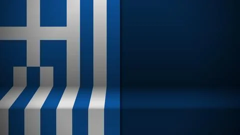 3d background with flag of Greece Stock Illustration