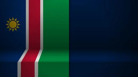 3d background with flag of Namibia Stock Illustration
