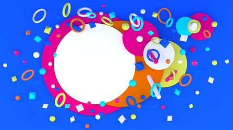 3d background. Frame. Abstract wallpaper. Shapes 3d. Geometric objects. Stock-Illustration