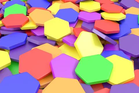 3d background of hexagon shape. 3D rendering. Stock Illustration