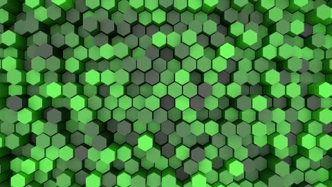 3d background hexagons of different height Stock Illustration