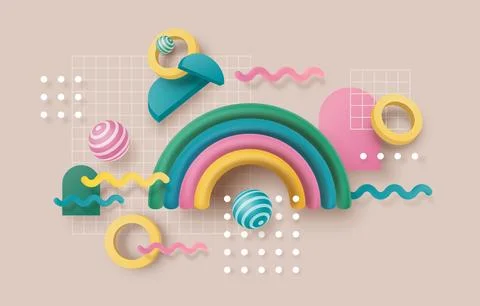 3D-background Stock Illustration