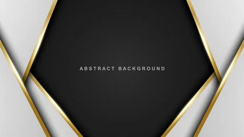 3D background overlapping layers on dark space with line effect decoration... Stock Illustration