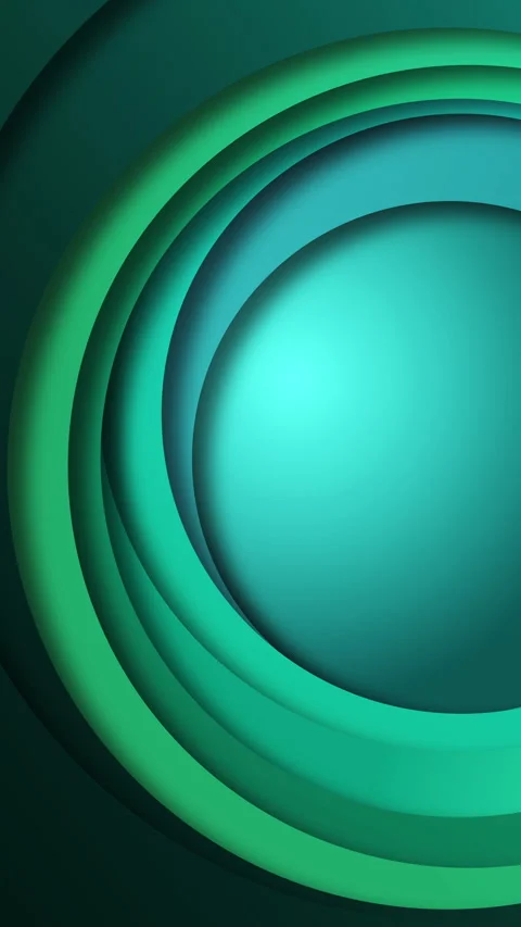 3D background with paper cut green round holes. Realistic design layout. Stock Footage 273585925