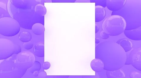 3d background with paper sheet. Place for text. Ball. Sphere. Bubble. Stock-Illustration