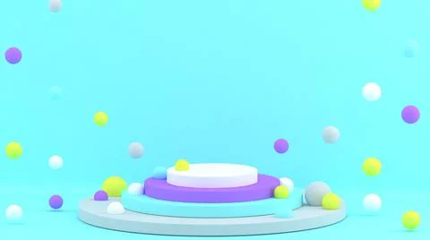 3d background. Podium 3d. Geometric shapes. Minimalism. Stock-Illustration