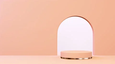 3d background product display podium scene with flower and plants Stock Footage 186893811