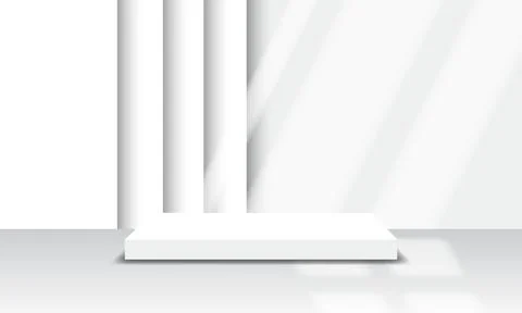 3d background product display stage with geometric platform stand to showca.. Stock Illustration