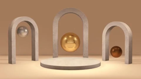3d background products display podium scene with geometric platform 스톡 동영상 268576919