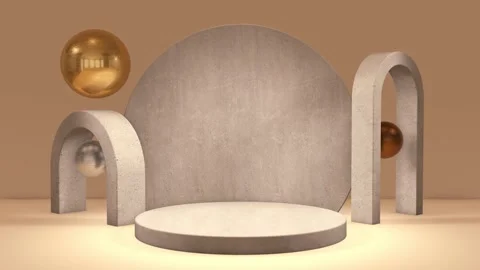 3d background products display podium scene with geometric platform Video stock 268576927