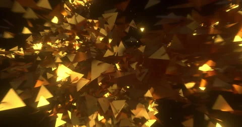 3d background of random moving triangles particles. seamless loop Stock Footage 169411462