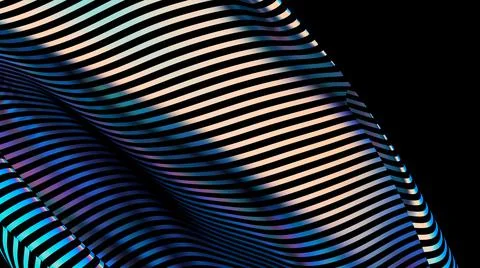 3d background render of abstract art curved three dimensional geometric lines Stock Illustration